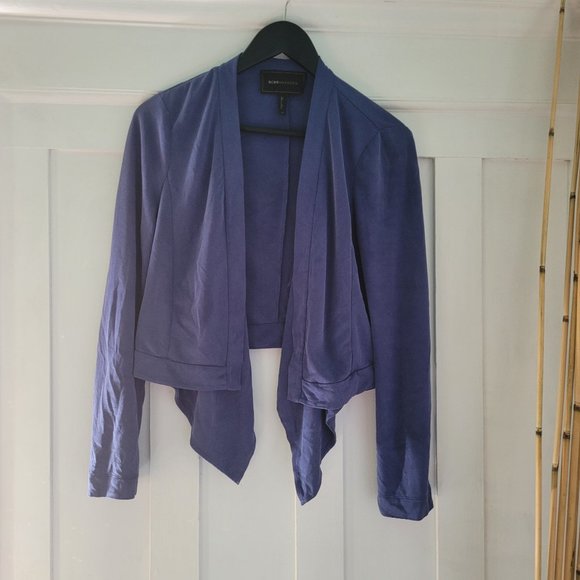 Cropped Blue Layered Cardigan from BCBGMaxAzria, sz XS - Picture 3 of 7